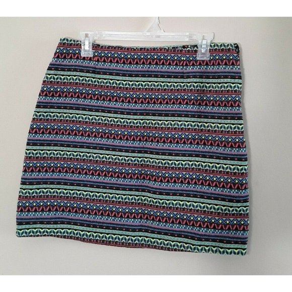 Shrinking Violet Womens Aztec Design Mini Skirt L - Picture 1 of 3